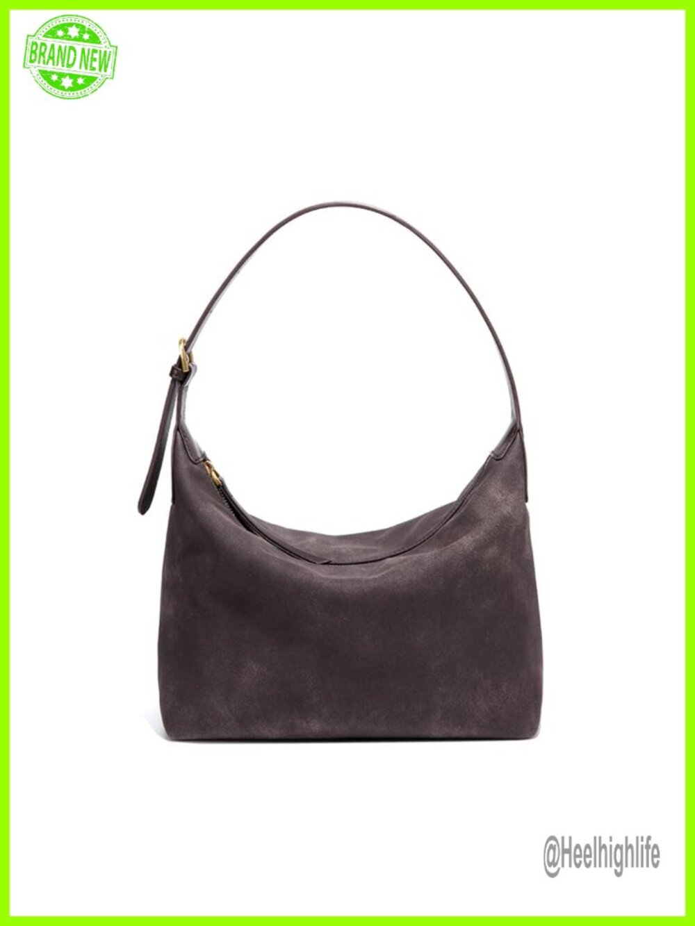 Faux Suede Hobo Bag Adjustable Strap Crossbody Purse